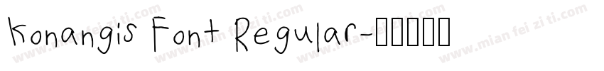 Konangis Font Regular字体转换